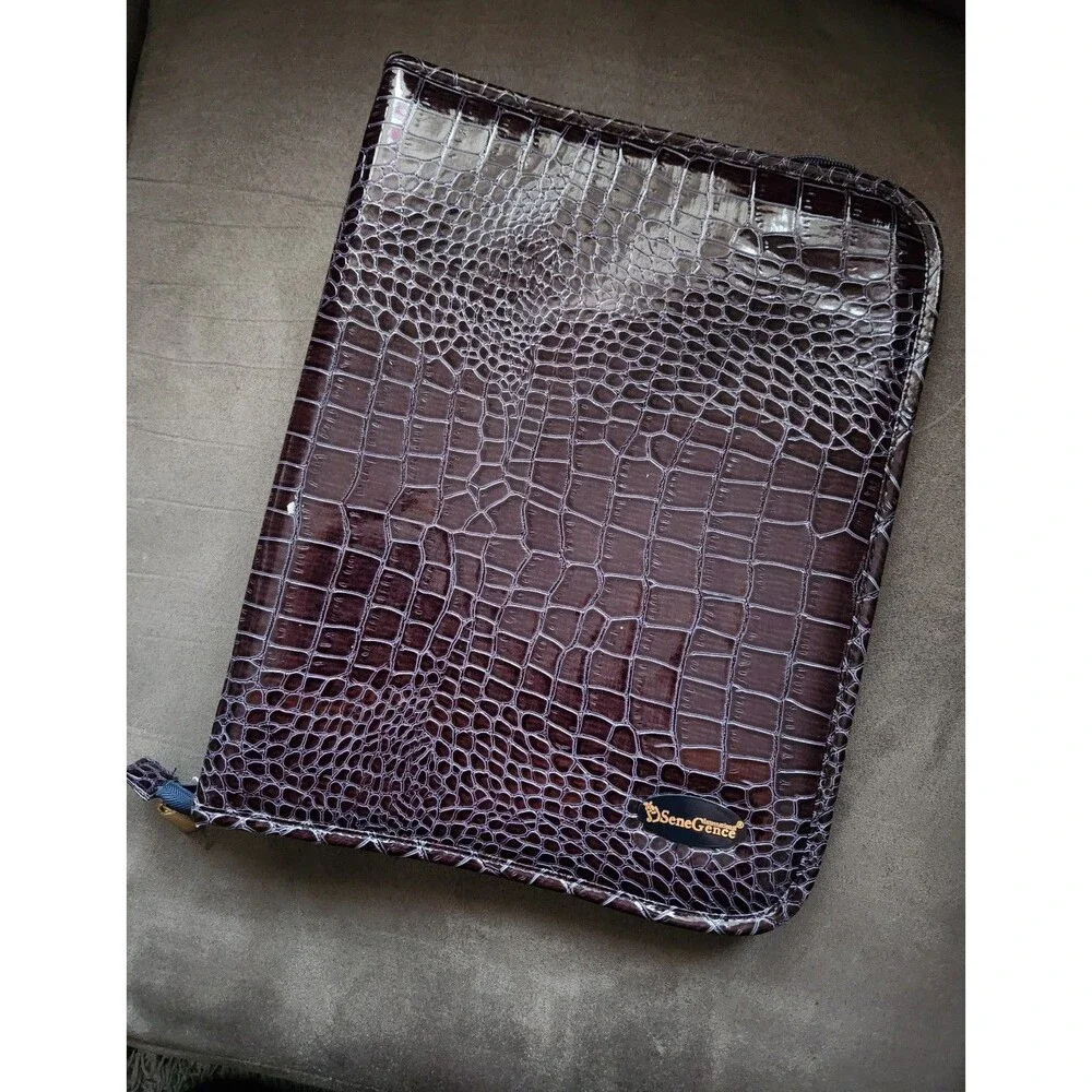 SeneGence purple faux leather binder